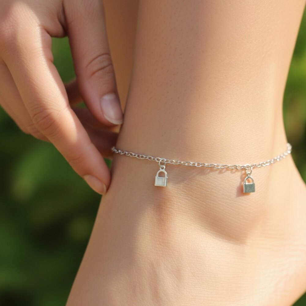 "Minimalist Anklet, Sleek & Modern Design, Women’s Fashion, YC110255-A